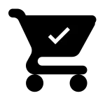 Cart 2 Check Fill SVG Icon